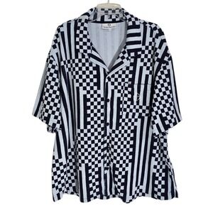 Sergio‎ Tacchini Piastella Terry Cabana Shirt Maritime Blue 3XL Short Sleeve